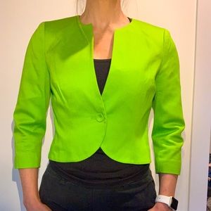 Lime Green Cropped Cotton Jacket